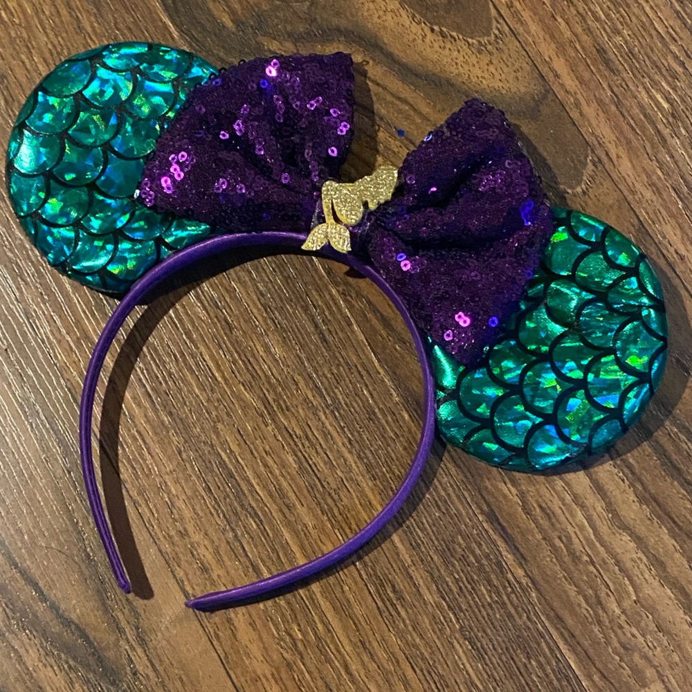 Little mermaid ears, headband, glitter sparkle